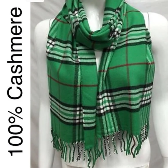 Cashmere Scarf Green - Picture 3 of 8